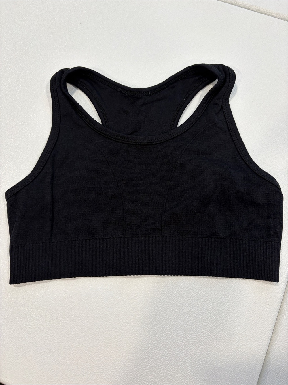 Zella Girl Black Racerback Crop Sports Bra